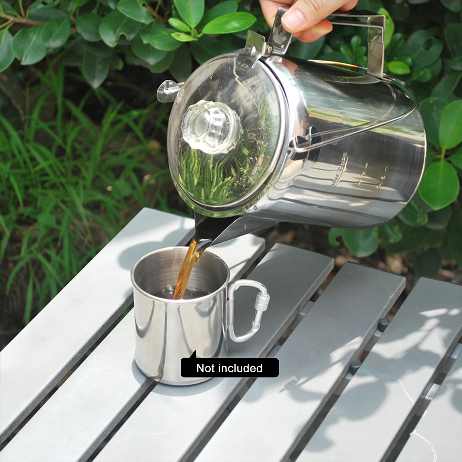 1.2 L Prostem 9 Skodelico iz Nerjavečega Jekla Percolator Kavo Pot, aparat za Kavo, za Kampiranje Domači Kuhinji
