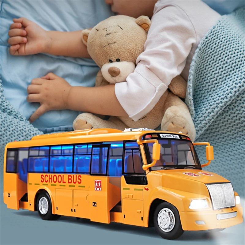 1/32 Zlitine Ameriki Šolski Avtobus Model Diecasts Kovinskih Igrač Študentski Avtobus, Avto, Vozila, Model, Simulacija, Zvoka in Svetlobe, Fant, Otroci Darila
