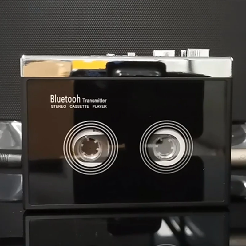 1 KOS Black Retro Stereo Cassette Igralec Črni Plastični Walkman Cassette Tape Music Avdio Avto Prestavo Z Bluetooth