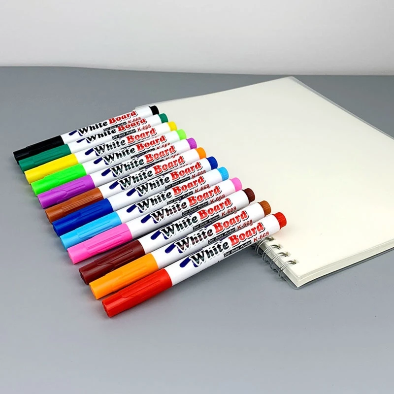 12PCS Barvne flomaster Izbrisljivi Barvite Oznake za Otrok, Odraslih, Kolorit Knjigo Journaling