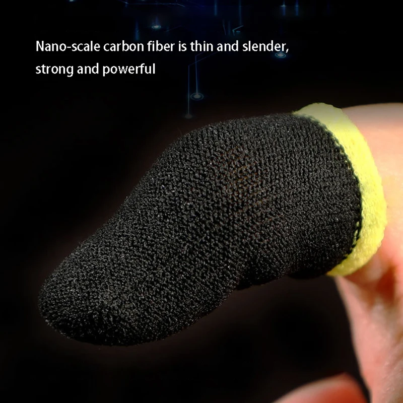 18-Pin Ogljikovih Vlaken Prst Rokavi za PUBG Mobilne Igre Obrnite na Zaslonu Prst Rokavi (12 Kos)
