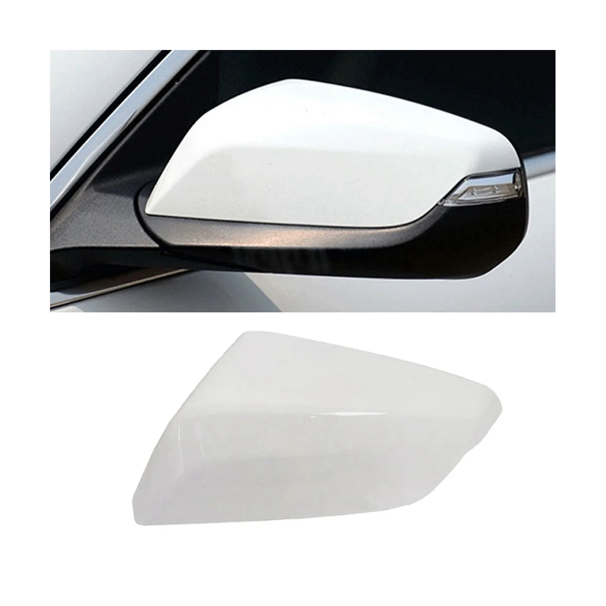 1Pair Bela Rearview Mirror Kritje Kape Krilo Ogledalo Lupini za Chevrolet Malibu XL 2016-2023 Zunanja Ogledala, Ohišje