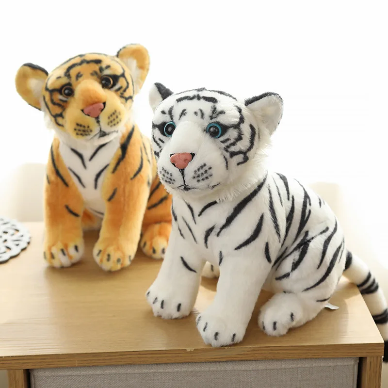 25 cm Živali Tiger Plišastih Lutka Igrače Simulacije Rumena Tiger Mehko Polnjene Plushie Otrok Rojstni dan Darila