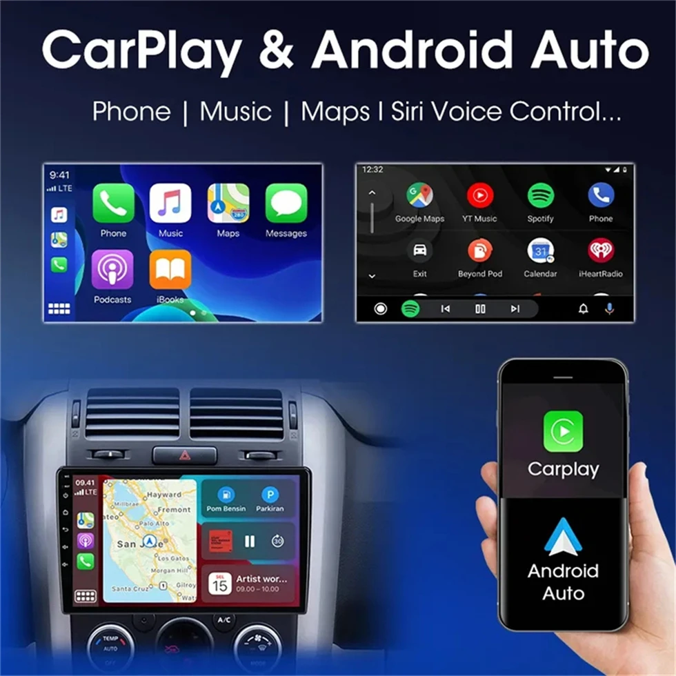 2Din Android 13 Avtomobilski Stereo Radio Multimedijski Predvajalnik Videa Za Ford Focus 3 Mk 3 2011 -2017 2018 2019 GPS Navigacija Carplay 2 din