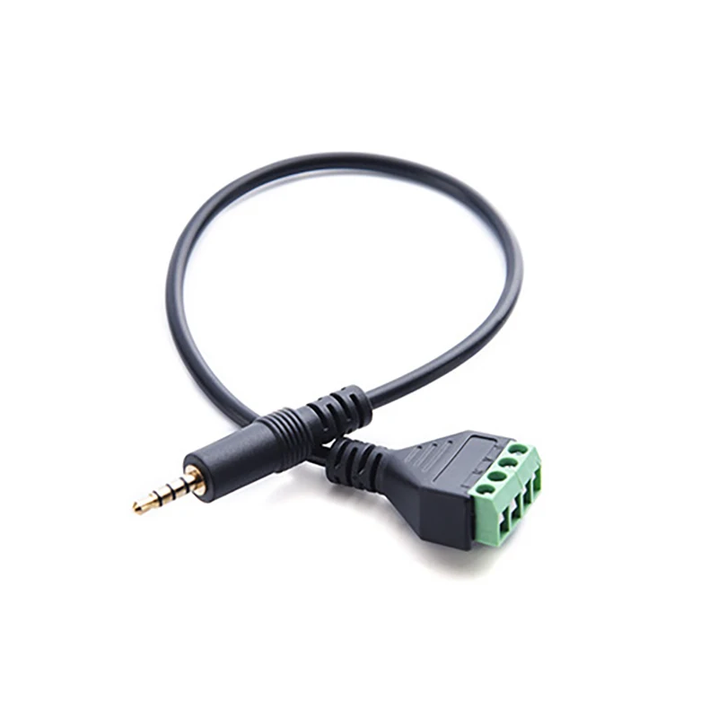 3,5 mm 4 Pole Stereo TRRS Avdio Uravnoteženo Moški Priključek za AV 4 Pin Vijak Video Balun Terminal Adapter Kabel