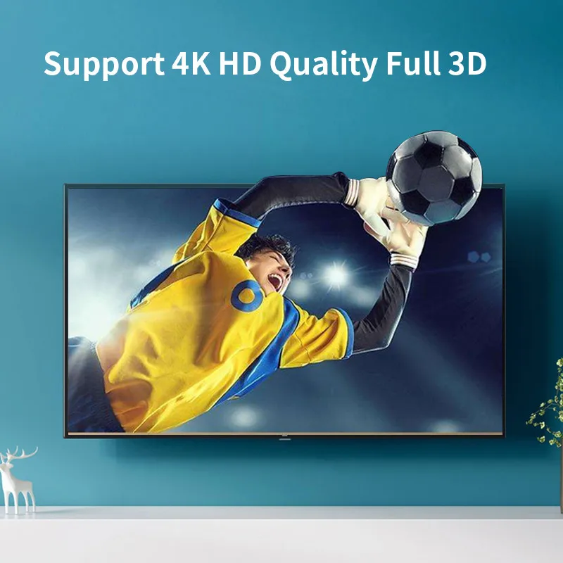 4K 2K HDMI je Združljiv Splitter HD 1080P 1 v 4 Video Preklopnik Kabel Adapter za 1x4 Središče Za PS4 Prenosni računalnik Monitor TV Box Projektor