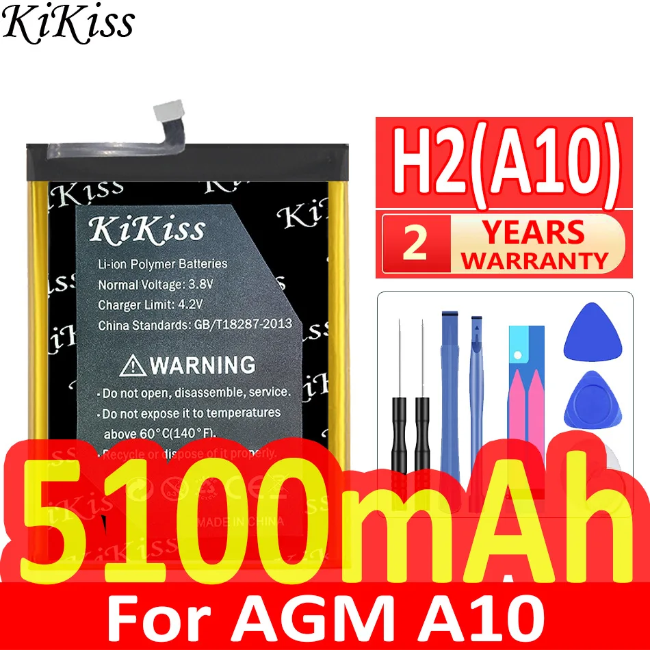 5100mAh KiKiss Zmogljivo Baterijo H2 (A10) Za AGM A10 10