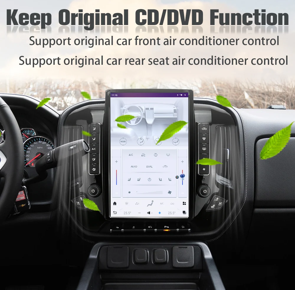 Android 11 Vodja Enote avtoradia Za Chevrolet Silverado 2013-2019 LCD Multimedijski Zaslon na Dotik, Video Predvajalnik, Carplay GPS Navigacija