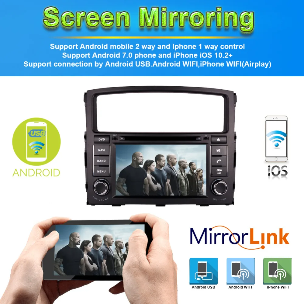 Android 12 Okta Core Avto GPS Navigacija Multimedijski Predvajalnik DVD-jev Za Mitsubishi Pajero V97 2006-2015/Montero Auto Radio Stereo