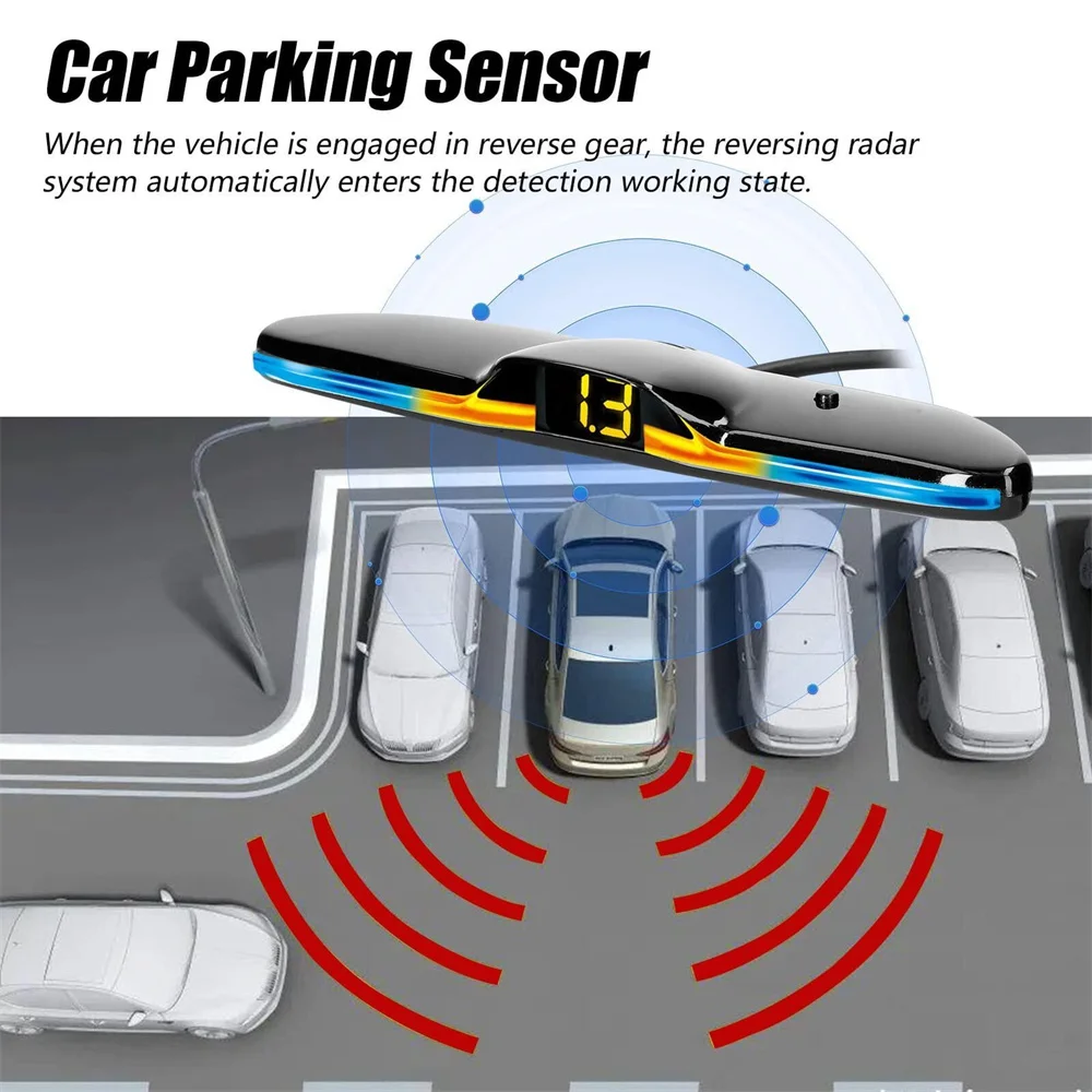 Avto Povratne Radar Komplet Parkirnih Senzorjev Sistem s 4 Parkirni Senzorji Backup Radar z LED Razdalja Prikaz Zvočno Opozorilo