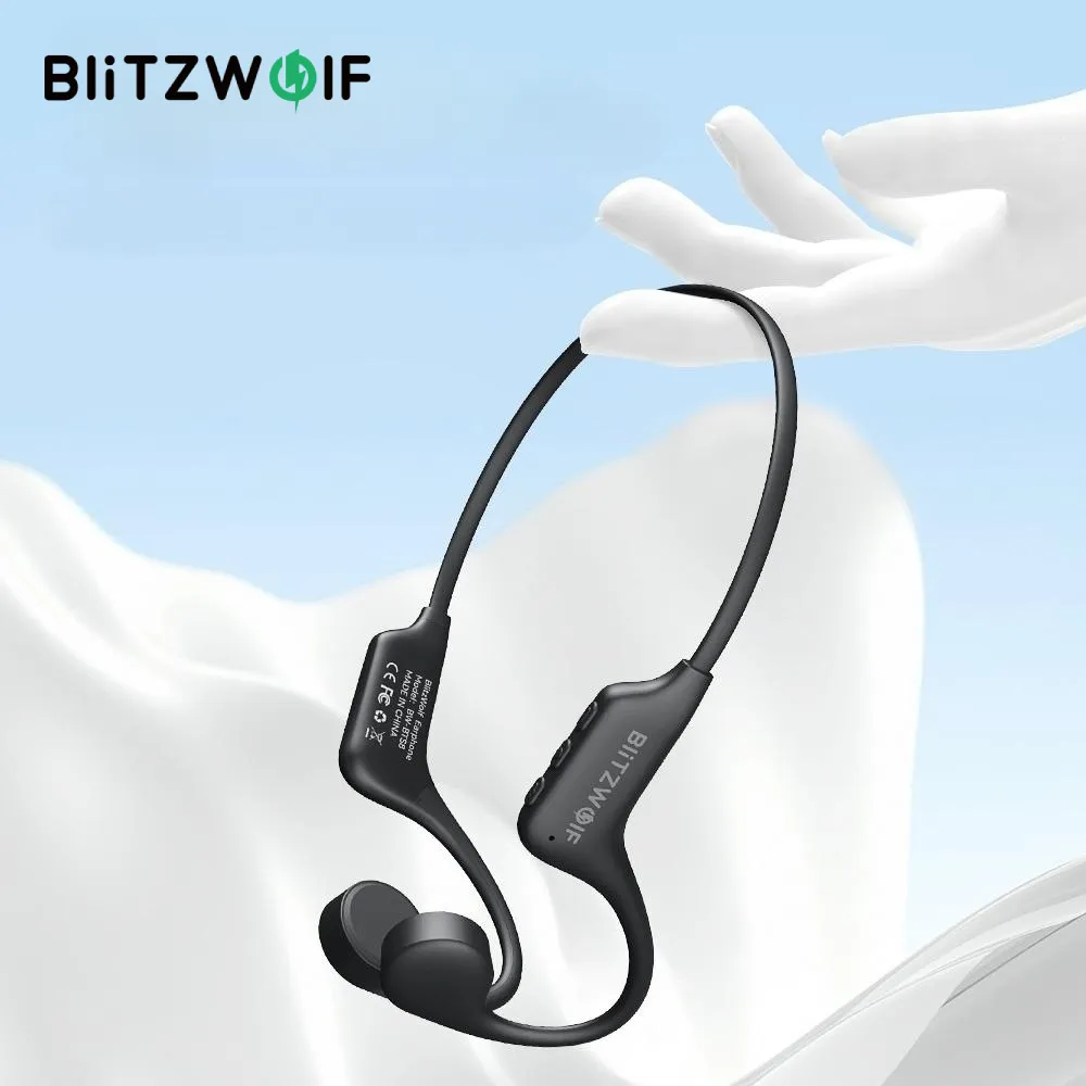 BlitzWolf BW-BTS8 bluetooth Čepkov Kostne Prevodnosti Slušalke Vgrajen 32GB Pomnilniško IPX8 Nepremočljiva Nizke Latence Športne Slušalke