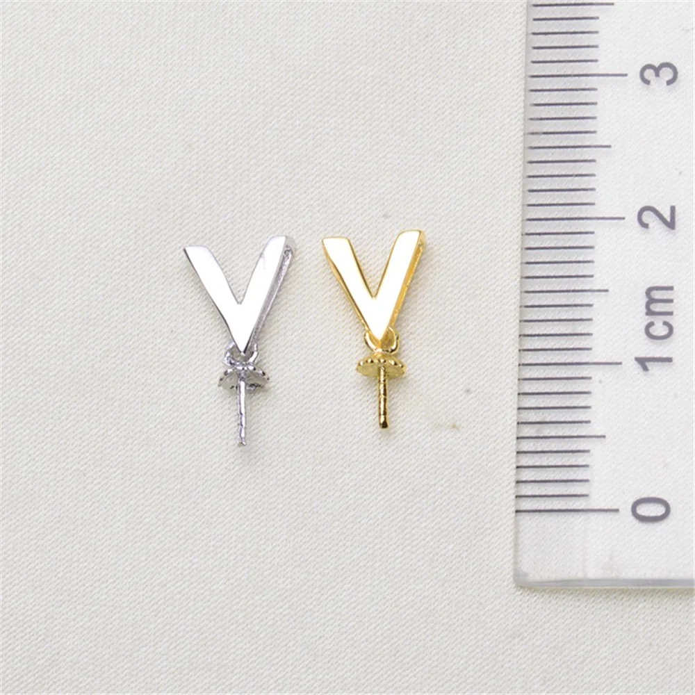 DIY opremo S925 sterling silver pearl obesek s prazno imetnik K zlato ogrlico, obesek za ženske je lahko seznanjena z 7-11 mm