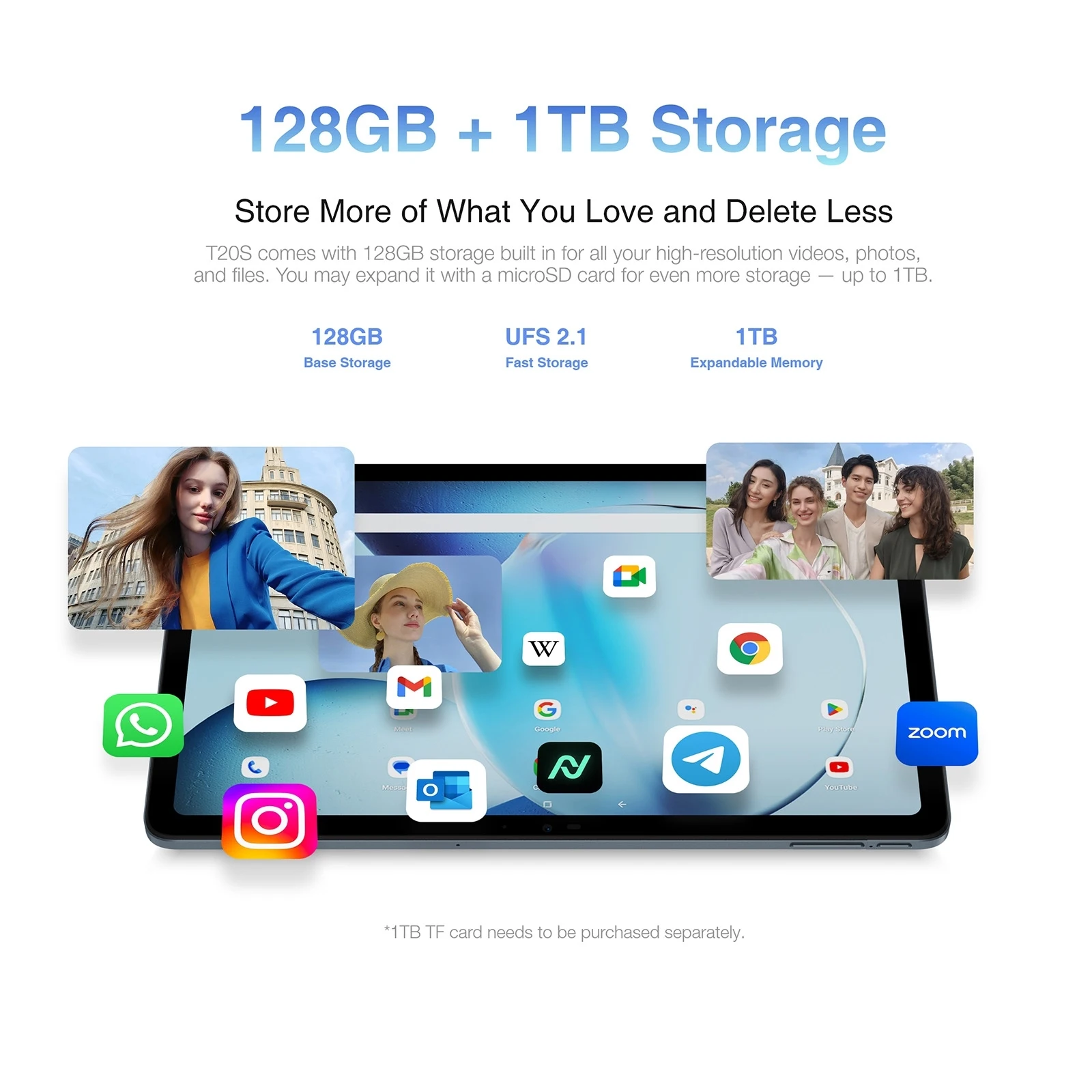 DOOGEE T20S Tablični RAČUNALNIK Android 13 Unisoc T616 Okta-Core, 8GB+128GB ROM 10.4