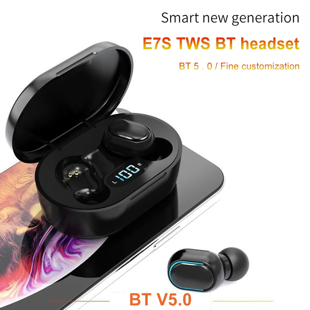 E7S TWS Brezžične Slušalke Bluetooth slušalke Nadzor Šport Vodotesne Slušalke Mikrofon Glasbo, Slušalke Delujejo Na Vseh Pametni telefon