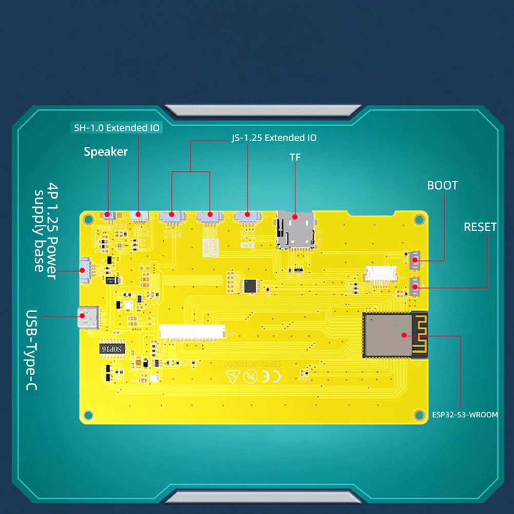 ESP32 Razvoj Odbor Kapacitivni Zaslon na Dotik 5inch 7 palčni IPS WIFI Modul Bluetooth ESP32-S3-WROOM-1 Arduino LVGL