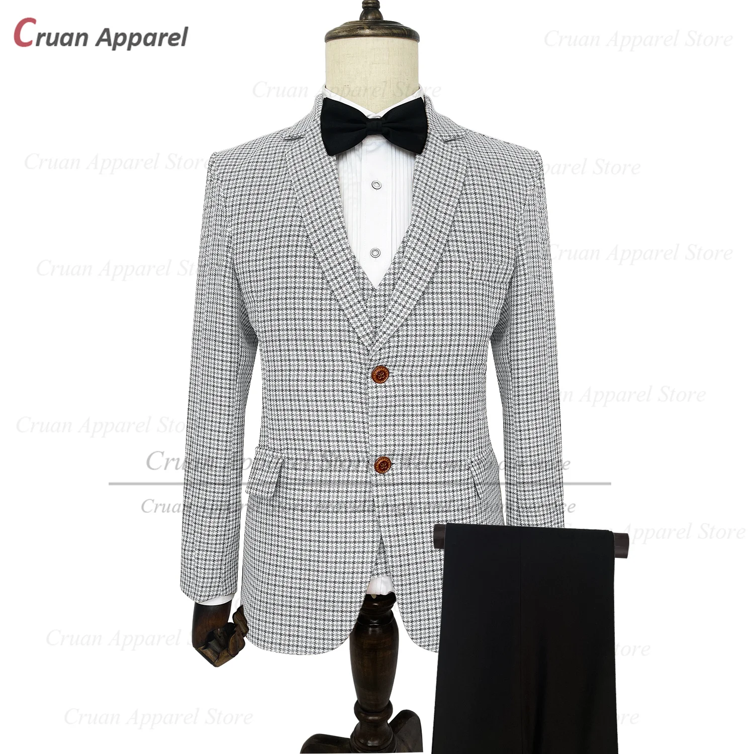 Formalno Kariran Obleko Za Moške Klasična Stranka Poslovnih Jopič Telovnik Hlače Zvečer Večerja Moda Prilagojene Slim Fit Kostume 3 Kosov