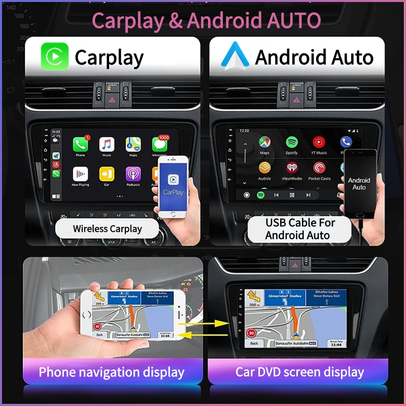 MAMSM Android Auto Radio, Brezžični CarPlay Multimedijski Predvajalnik Za Honda Odyssey 2003-2008 Navigacija Vodja Enote GPS 2din autoradio