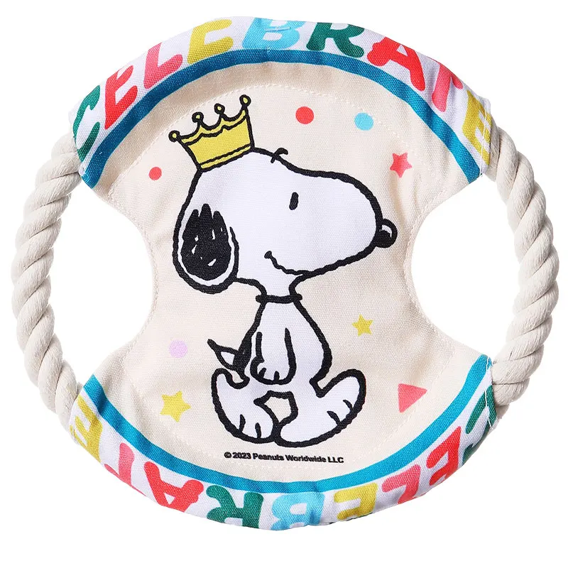 MINISO Kawaii Snoopy Rojstni Serija Hišnih Tkanine, Leteči Disk Igrača za Psa 18 cm Frizbi