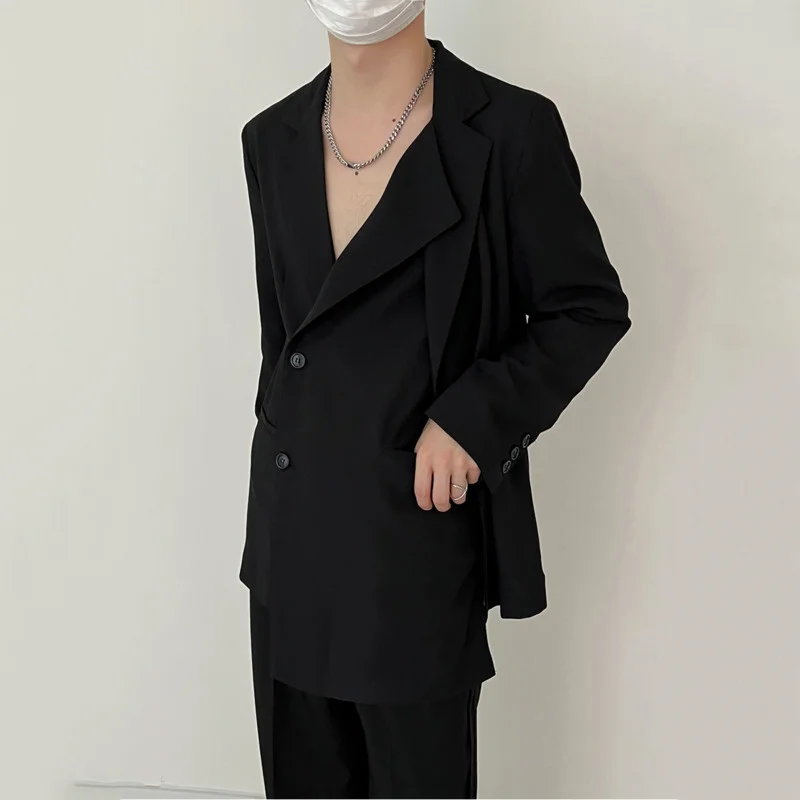 NOYMEI Barva Športna Oblačila Modni korejskem Slogu beloprsi Singl Proti-vrat Trend Črno Jeseni Leta 2023 Novo Blazerji WA307