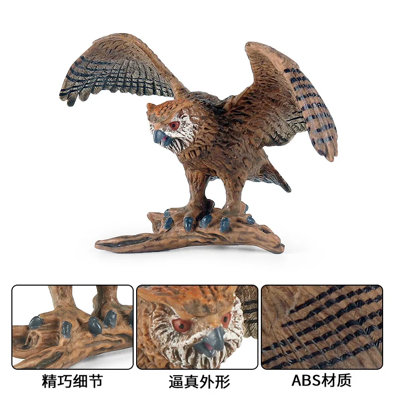 Otrok Simulacija Trdno Ptic, Živali Model Dekorativni Okras Sova Plastična Igrača Živali