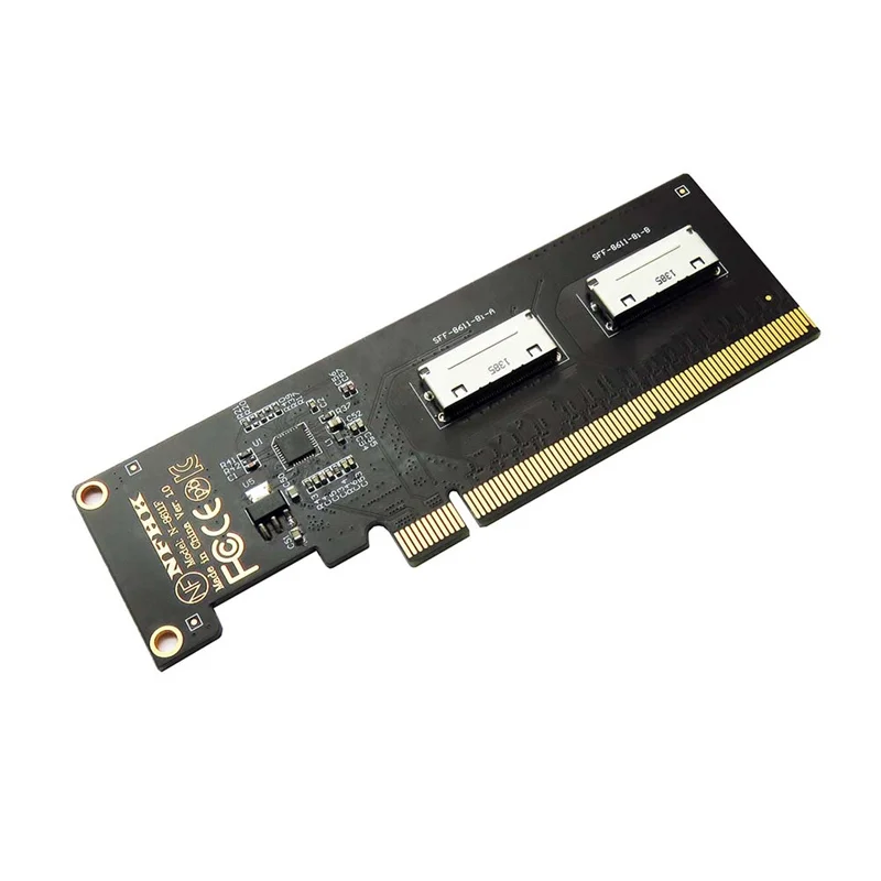 PCIe 3.0 4.0 x16, 2-vrata SFF-8612 8i vmesniško Kartico
