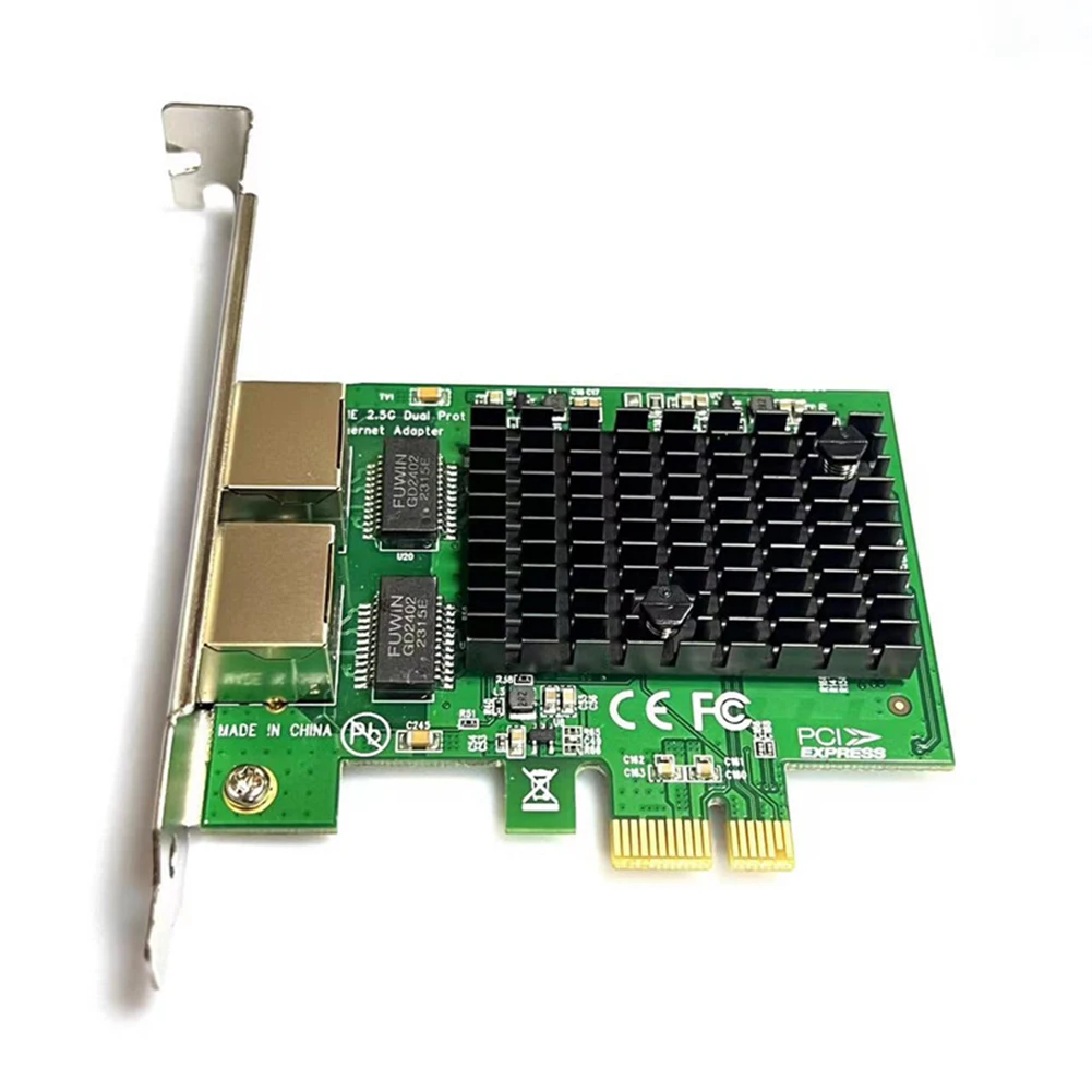 PCIe X1 Namizni Omrežni vmesnik RTL8125 Čip Dvojno Vrata Gibabit Kartico 1000Mbps/2.5 Gbps PCIE Network Card RJ45 za Namizni Računalnik