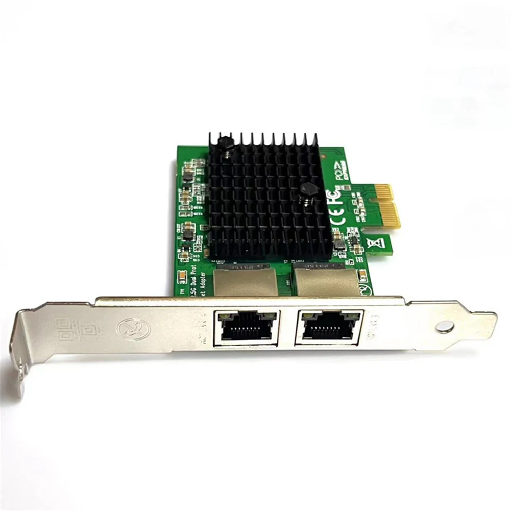 PCIe X1 Namizni Omrežni vmesnik RTL8125 Čip Dvojno Vrata Gibabit Kartico 1000Mbps/2.5 Gbps PCIE Network Card RJ45 za Namizni Računalnik