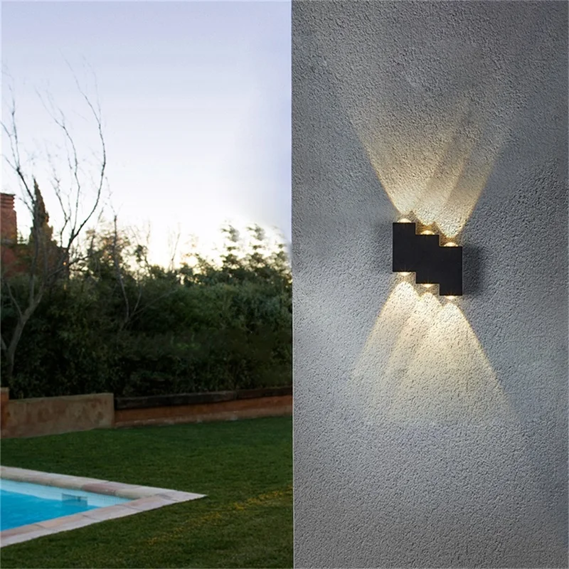 PLLY Stenska Svetilka Moderne Kreativne Rov Prostem Nepremočljiva Svetlobe LED Svetilo Za Dom