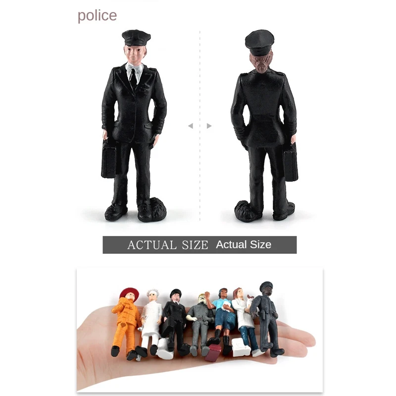 Policija Gasilska Pek Pilotni Lutka Dekoracijo Pesek Tabela Scene Simulacije Mikro-znak Modela