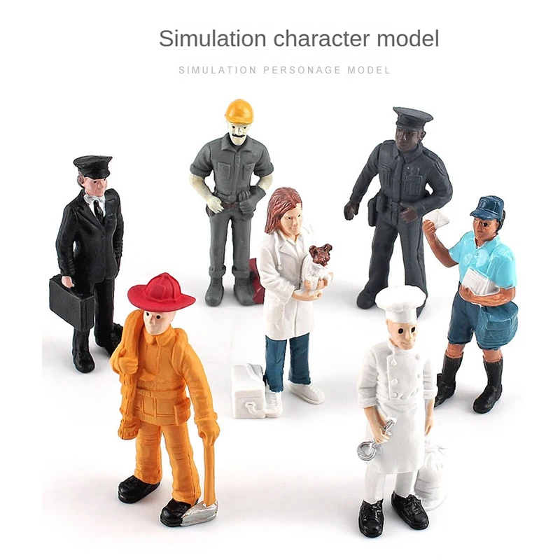 Policija Gasilska Pek Pilotni Lutka Dekoracijo Pesek Tabela Scene Simulacije Mikro-znak Modela