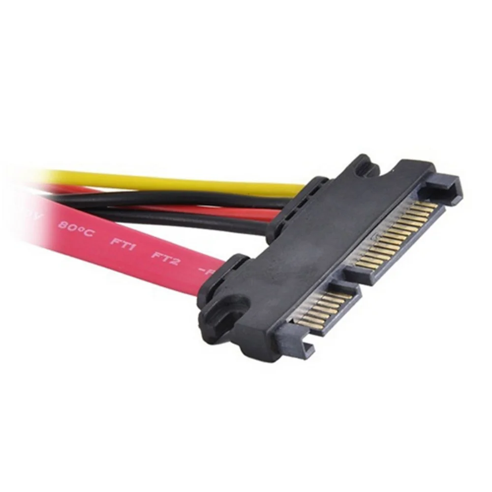 Rdeča 0,3 M 0,5 M 7+15 SATA 22Pin Kabel Podaljšek, Moški-Ženska 22 Pin Serial ATA Podatkov Napajalni Kabel za 2.5 3.5 Palčni HDD SSD