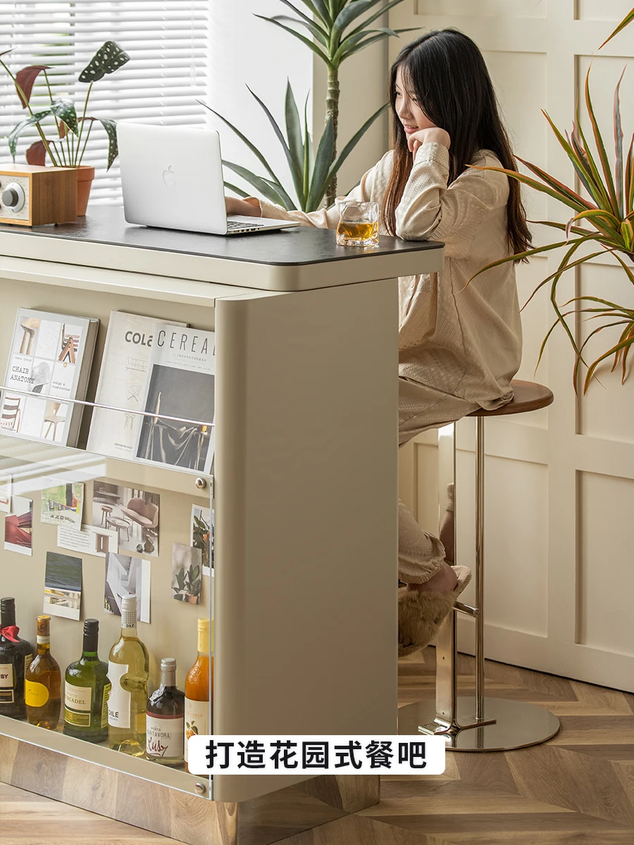 Skandinavski slog razkošje svetlobe dnevna soba bar kabinet doma steno rock island tabela vina kabineta,