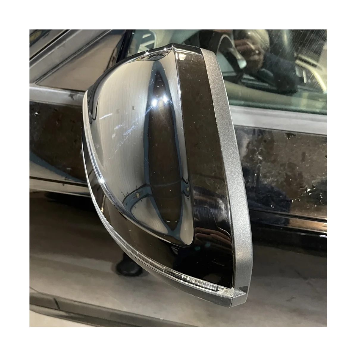 Strani Krilo Ogledalo Kape za Audi A4 A5 B9 2017-2023 S4 RS4 S5 RS5 Zamenjati Pokrova , Črna Brez Blind Spot Assist