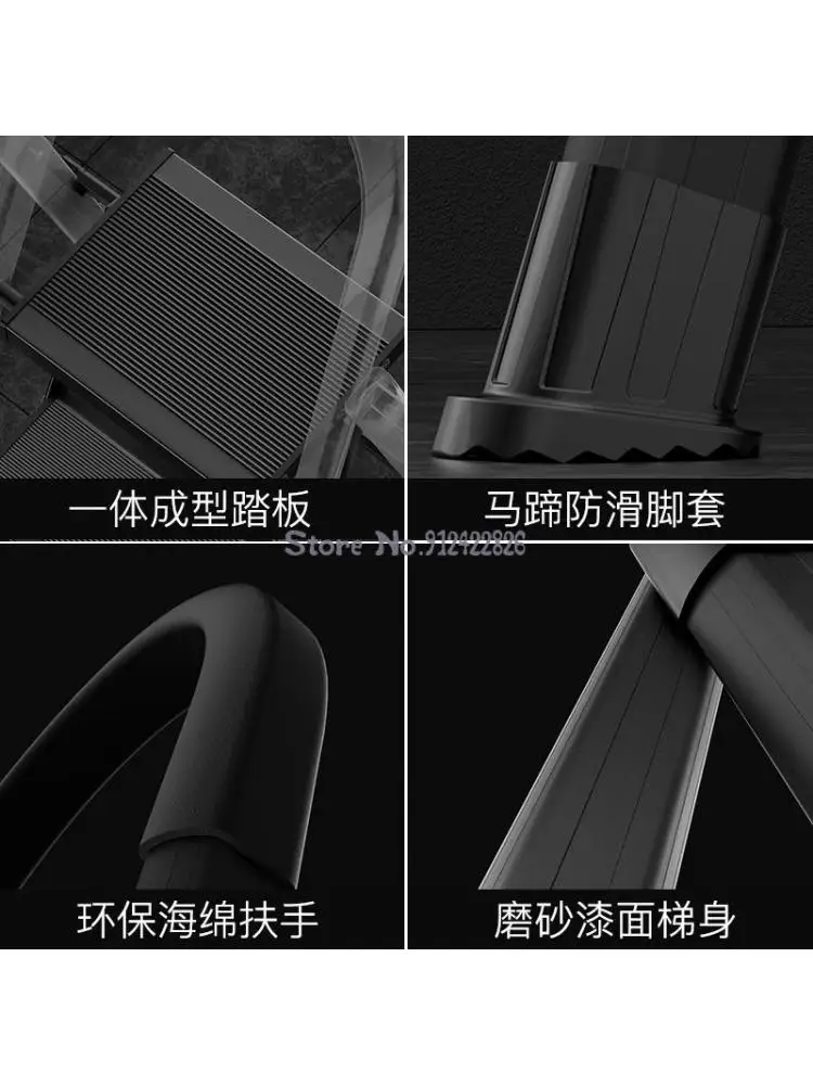 Večnamenska lestev aluminij zlitine zgosti kost lestev večnamensko štiri pet korak zložljiva prenosna gospodinjstvo