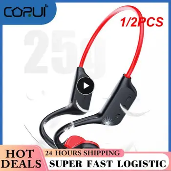 1/2PCS Kostne Prevodnosti Slušalke Brezžične IPX8 Nepremočljiva MP3 Predvajalnik, Hi-fi Uho-kavelj Slušalke Z Mikrofonom Slušalke Za