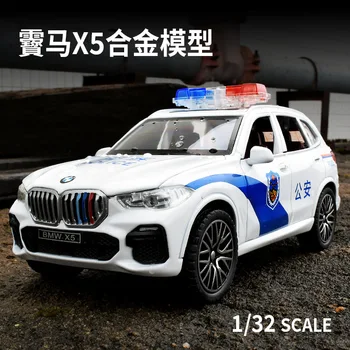 1:32 BMW X5 policijski avto Visoko Simulacije Diecast Avto Kovinske Zlitine Model Avtomobila igrače za Otroke zbirka darila A630