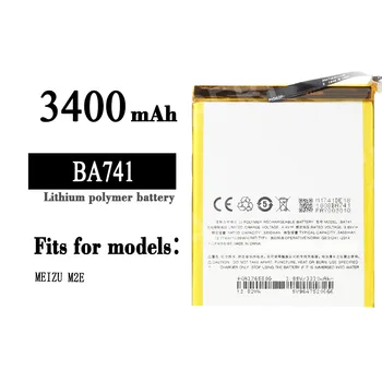 100% Oginal Visoke Kakovosti Nadomestna Baterija Za Meizu M2E BA741 3400mAh Mobilni Telefon vgrajena Litij Nove Baterije