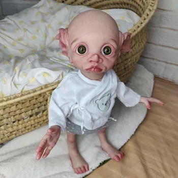 17inch Končal Lutka Fariy Elf Prerojeni Baby Doll Newborn Baby Velikost 3D Barvanje Kože z Veliko Podrobnosti Žile Bebe Prerojeni Lutke Igrače