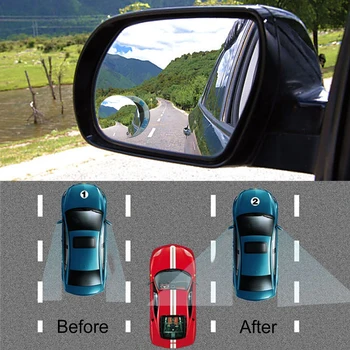 1Pc Avto Vzvratno Ogledalo 360° Avto Ogledalo Obračanje širokokotni Konveksna Slepa Pega Reflektivni Krožne Ogledalo Dodatki Zunanjost