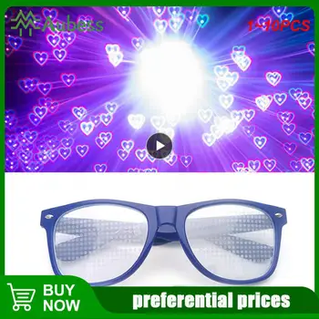 1~10PCS Končni Difrakcijske Očala 3D Prizmo Učinek EDM Mavrica Slog Rave Frieworks Starburst Očala za Festivale