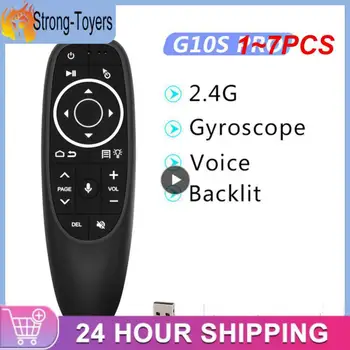 1~7PCS G10 G10S Glas Daljinski upravljalnik 2.4 G Wireless Mouse Žiroskop IR Učenje za Android tv box HK1 H96 X96 mini