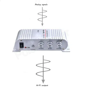 2.0 LP-808 kanal 2X20W RMS izhodna moč ojačevalnika Mini Hi-Fi Avdio Stereo Ojačevalnik Za Avtomobile motorno kolo, Čoln PC DVD, MP3