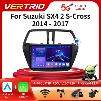 2 Din Android 12 avtoradia Za Suzuki SX4-CROSS 2014-2017 Android Navigacija GPS Radio Stereo zvokom v Video Večpredstavnostna 360 Fotoaparat, Predvajalnik