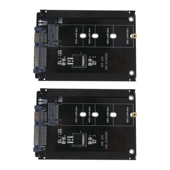 2X Črna Primeru CY B+M Stojalo 2 M. 2 NGFF (SATA) SSD 2,5 SATA Adapter Za 2230/2242/2260/2280Mm M2 SSD