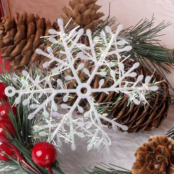 30Pcs Božične Snežinke Okraski Božič Visi Drevo Obesek Bleščice Luskast Snega, ki Dekoracijo DIY Novo Leto Venci Dekoracijo