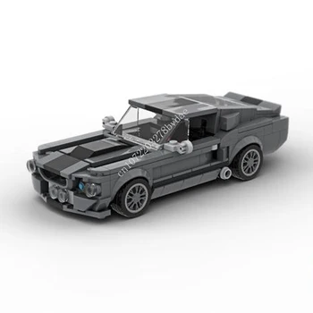 382PCS MOC Hitrost Prvakov Mustangi Shelby GT500 Sportscar Model gradniki Tehnologije Opeke DIY Skupščine Otroci Igrače Darila