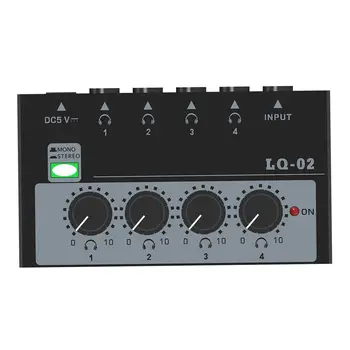 4 Channel Skladu Mešalnik Kompakten Prenosni Mini Audio Mixer Mono / Stereo Prilagoditev za sub Mešanje Kitare Klaviature Mikrofoni Palice