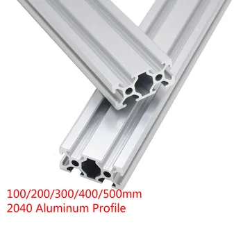 4pcs/veliko 2040 Aluminij Profil Ekstrudiranje EU Evropski Standard Eloksiran Linearni Železniškega Profili Gred 2040 3D Tiskalnik CNC DIY Deli