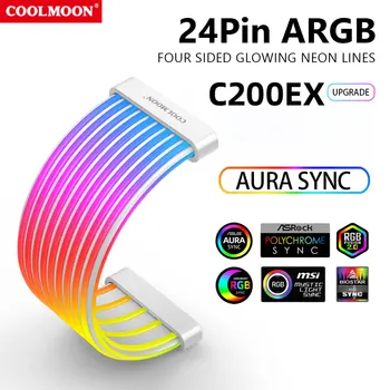 5V ARGB RGB Trak Svetlobe PSU Kabli C200EX C260EX PC RGB GPU Kabel 3PIN X 2+4PIN GPU Napajalni Kabel za Priključek matične plošče
