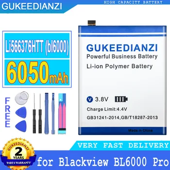 6050mAh GUKEEDIANZI Visoke Kakovosti Baterije Li566376HTT (bl6000) za Blackview BL6000 Pro BL6000Pro z Brezplačno Orodje za Sledenje Število